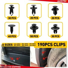 190PCS Car Plastic Body Fastener Panel Clips Rivets Retainer Universal Fender