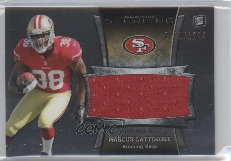 2013 Bowman Sterling Jumbo Rookie Relic /1214 Marcus Lattimore #BSJRR-ML RC 0f8