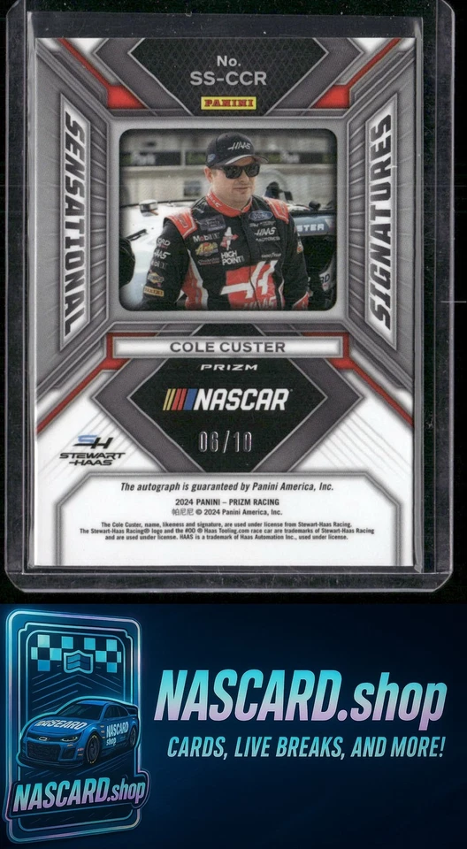 2024 Panini Prizm #SS-CCR Cole Custer Sensational Signatures Green Pulsar #/10 - Image 2 of 2