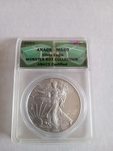 2011 (S) $1 Silver Eagle ANACS MS69. Monster Box Collection. San Fran. (232) *