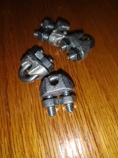 Cable Clamps 3/16” U-Bolts Galvanized Wire Rope Clamps Clips 50 Pack