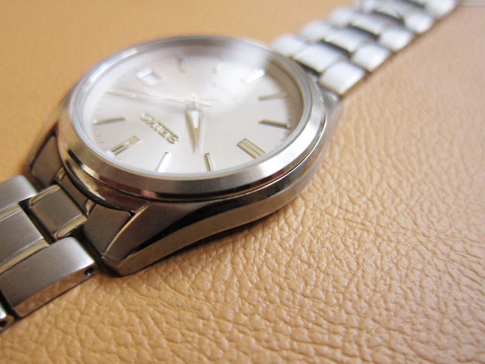 Кварцевые часы SEIKO 6N52-00B0 с полностью титановым сапфировым стеклом (серебряный циферблат) - Изображение 4 из 4