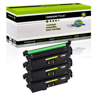 3× CE262A YL Toner Fit for HP Color LaserJet Enterprise CP4525N CM4540 MFP Print