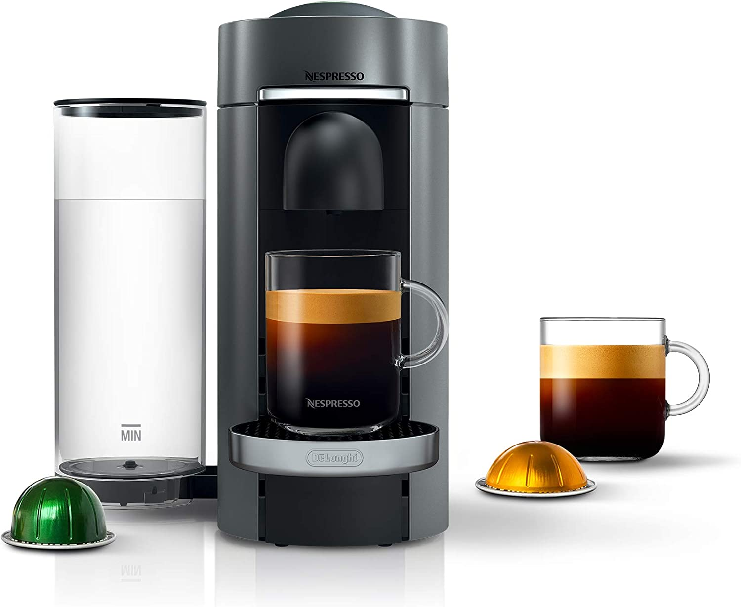 Nespresso Vertuo plus Coffee and Espresso Maker by De'Longhi, Titan