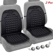 2 Pcs Car Black Chair Cushions Pad Foam Bubble Seat Massage Therapy Lumbar Pad