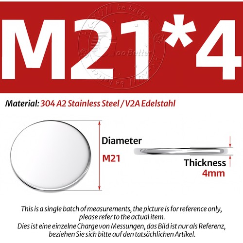Ø 6-80 mm Ronde Edelstahl Scheibe Platte Rund Blech V2A Geschliffen Dicke 1-5 mm - Picture 85 of 223