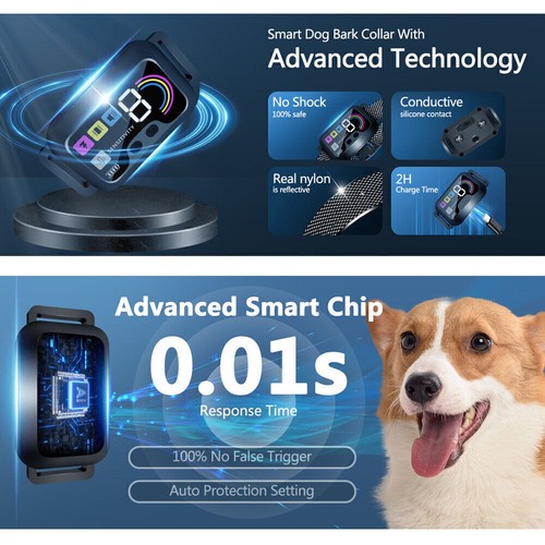 Anti Barking Dog Collar, Smart Bark Training Collar for Small Medium Large Dogs - Picture 7 of 8