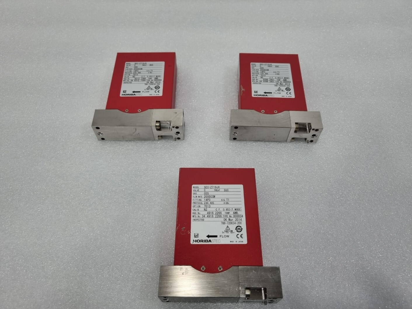 HORIBA Z700 DIGITAL MASS FLOW MODULE SEC-Z719JX 200SCCM 788-720034-200 (As-Is)