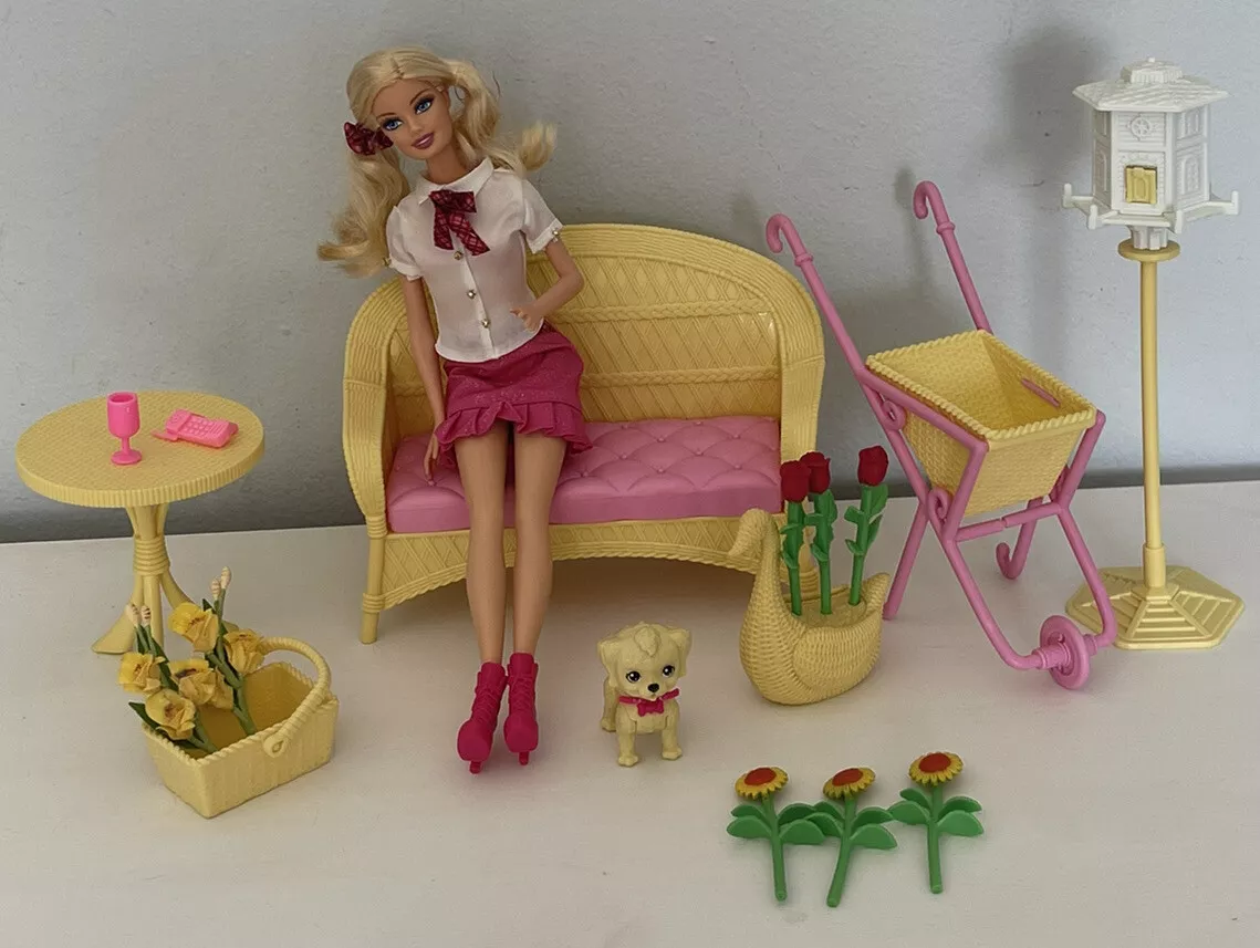 Mattel Barbie Summer Garden Wicker Furniture Doll Not Included