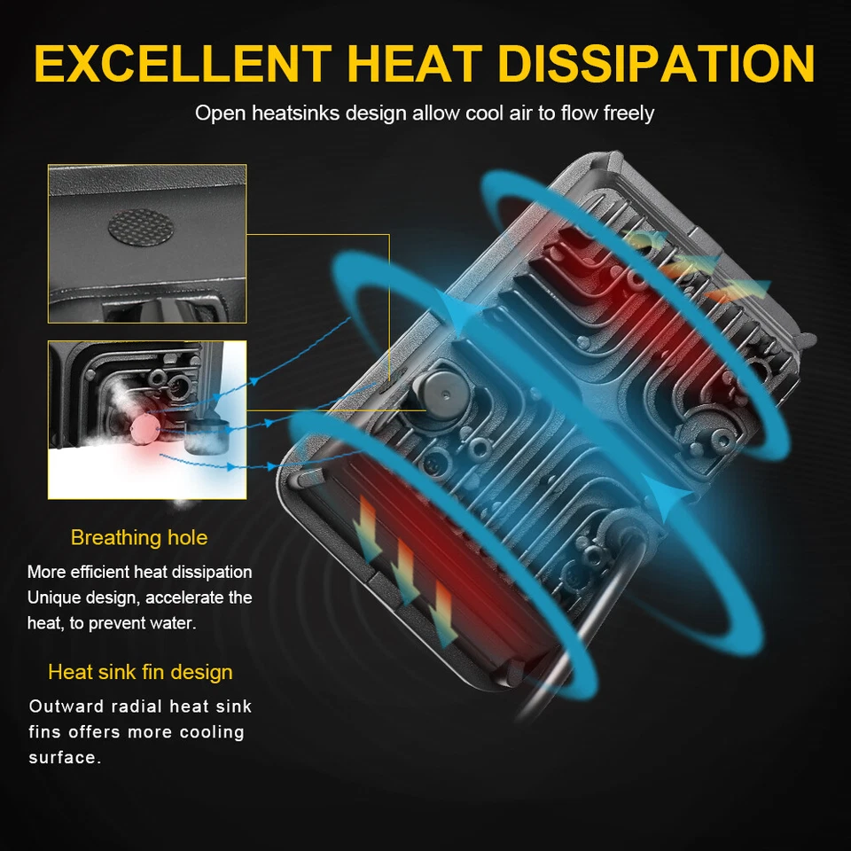 Faros LED altos/bajos 4 piezas 4x6" para Chevrolet Monte Carlo SS 1980-1988 El Camino Foto 2 de 4
