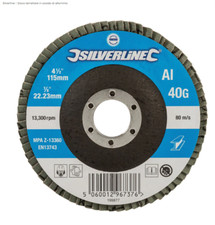 Silverline Scheibe - Aluminiumoxid Lamellen 115 x 22,23 mit 40er Körnung