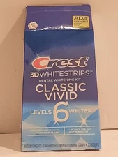 Crest 3D Whitestrips Classic Vivid Dental Whitening Kit 10 Treatments= 20 Strips
