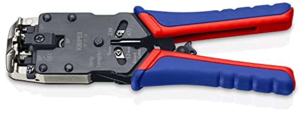 Knipex Pinza per Connettori Modulari Tipo "Western" Brunita, Rivestiti in Materi