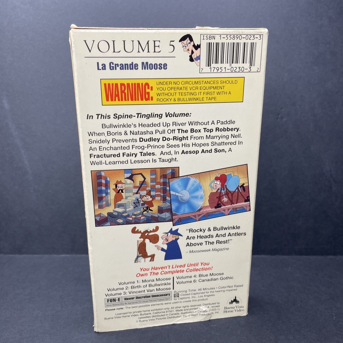 Rocky And Bullwinkle, La Grande Moose (VHS 1991) Cartoon Ex-Virgil