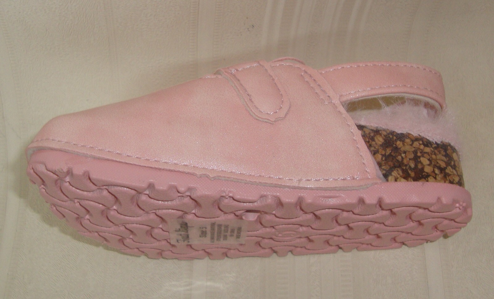 First Step Clogs First Steps Pink Faux Leather Fur Sling Back Shoes Clogs Toddler Size ...