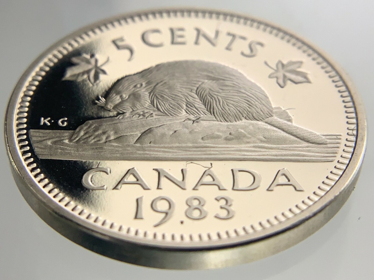 1983 Canada Proof 5 Cents Nickel KM#60.2a Uncirculated Coin Z012