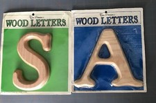 Vintage 7  Wooden Letters Russ Stonier. Depth Is 3/4  Made In USA I971
