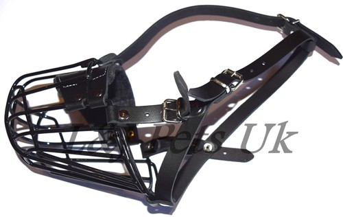 Strong Metal Rubber coated Wire Basket Dog Muzzle for Doberman Malinois other - Picture 2 of 10