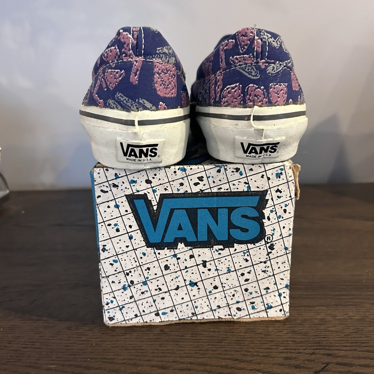 VANS Prosireas monk 2000年 Vintage Vans Circa 1990 Style #98 Slip On Shoes Print Men's