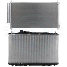 Radiator & AC Condenser Cooling Kit For 2012-15 Honda Civic LX EX 1.8L L4