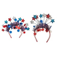 Patriotic Star Headbands Adjustable Fashion Hair Hoop Birthday Party Headwear