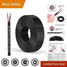 Versatile 22 AWG Copper Wire - 100FT Low Voltage Cable for LEDs & Electronics
