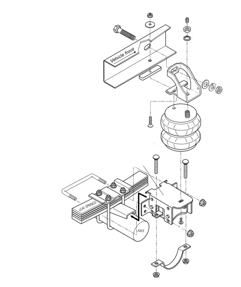 Bolsas de resortes neumáticos traseros Firestone 2550 Ride Rite para Ford F250 F350 Super Duty Foto 3 de 4