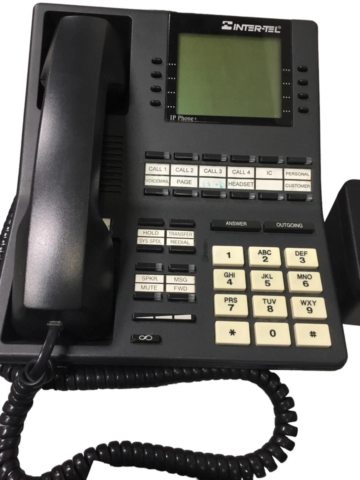 INTER-TEL 770.4500 IP Executive W/ Ethernet Cable, Curly Cord, Adapter 770.4500 - Image 2 of 3