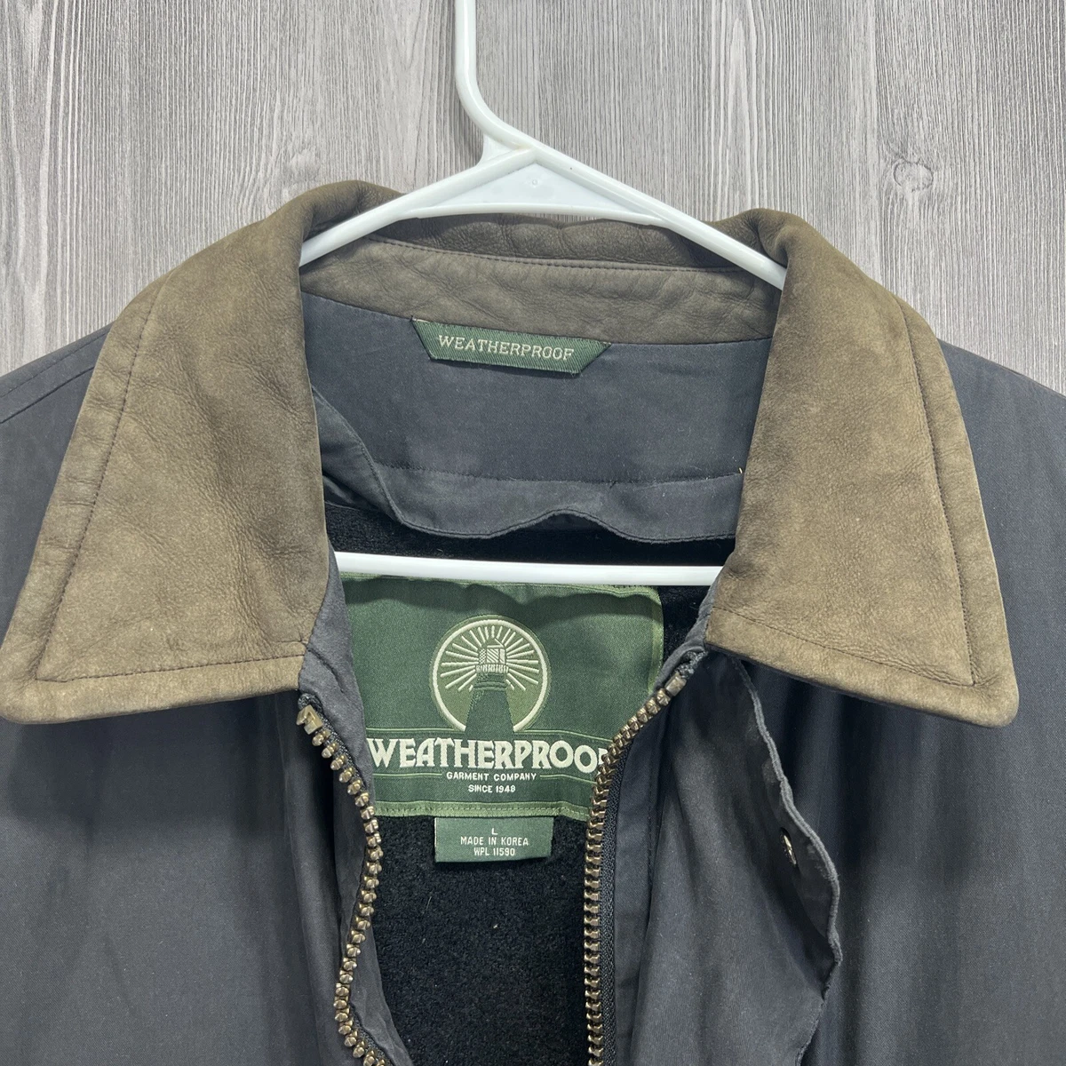 Weatherproof Garment Co. Suede Look Color Blue Jacket WPL 11590