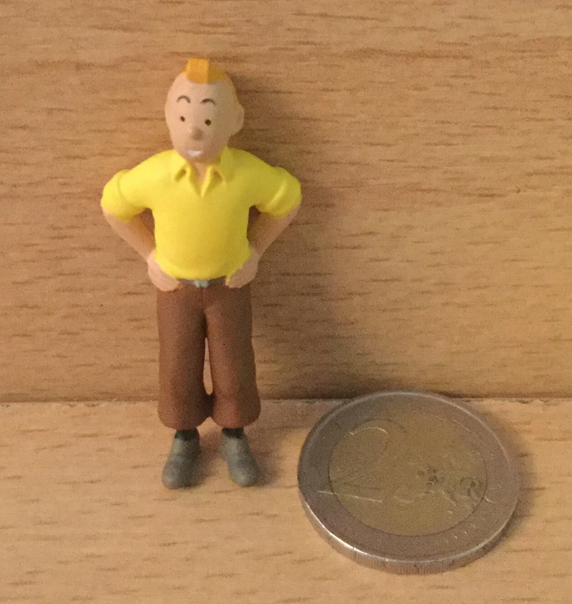 FIGURINE PVC MOULINSART TINTIN KUIFJE HERGE 2011 TAILLE MINI MAINS SUR HANCHES