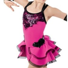 Weissman Large Child Neoprene Biketard with Bustle Large Child