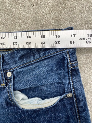 Levis 501 Jeans Mens 36x32 Blue Denim Button Fly Straight Leg 100% Cotton 4628 - Picture 9 of 11