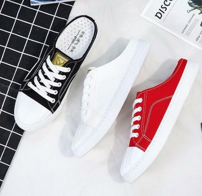 backless sneaker mules