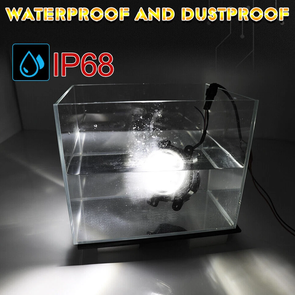 Pair 7" LED Headlights + 4'' Fog Lights Combo Kit For Hummer H1 H2 H3 06-10 SUV - Image 4 of 4