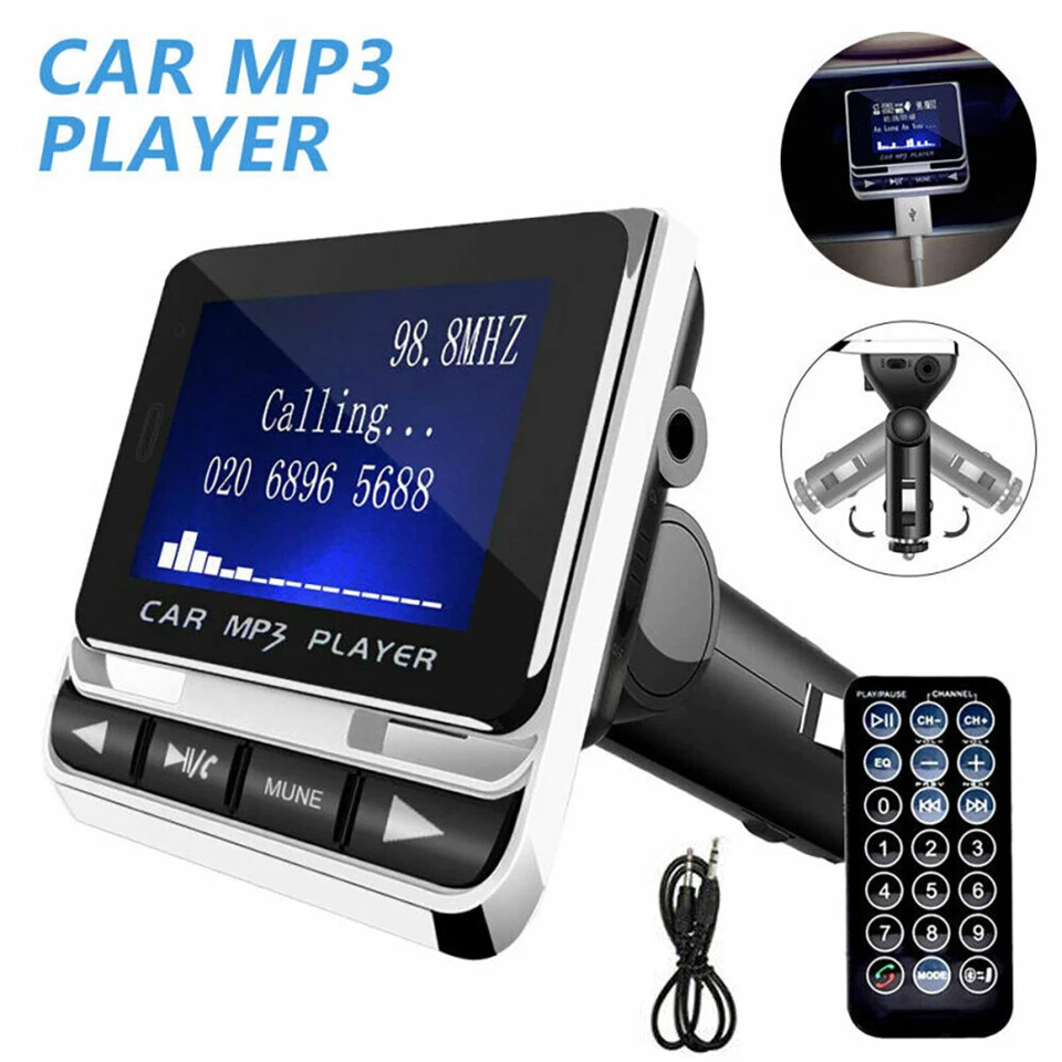 Bluetooth Inalámbrico Transmisor FM Coche Reproductor de MP3 Radio Adaptador Cargador USB Foto 2 de 4