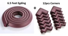 Brown Furniture Table Edge Corner Protector Soft Child Safety Foam Cushion Guard