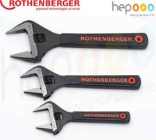 Rothenberger Wide Jaw Wrench Adjustable Spanner Plumbing Jaw Protectors 6"- 10"