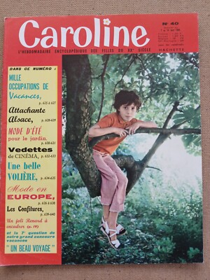 Zeitschrift CAROLINE August 1964 Urlaub Elsass Mode in Europa Sommermode Kino