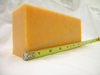 Handmade Soap Loaf - Satsuma  Orange Shea Jojoba Beads -  Exfoliating Vegan