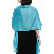 Soft and Silky Bamboo Rayon Pashmina Feel Shawl Scarf Wrap Turquoise