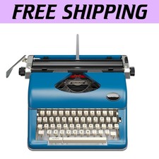 Blue Retro Manual Typewriter for Kids & Adults - Elevate Your Writing Experience thumbnail