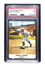 1961 Golden Press #26 Dazzy Vance PSA 5 Brooklyn Dodgers
