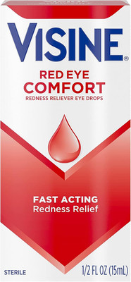 Visine Red Eye Comfort Redness Relief Eye Drops to Help Relieve Red Eyes Due to 