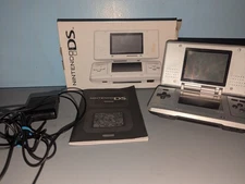 Region Free Nintendo DS Silver W/ Box NTR-001 Handheld Console Tested Japan Imp.