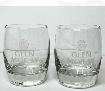 Glen Moray Distillery Since 1897 Single Malt Scotch Whisky Glass Set Of 2