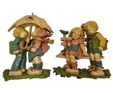Lot Of 2 Vintage 1970's Homco Children Nursery Wall Hanging Plaque Home Decor