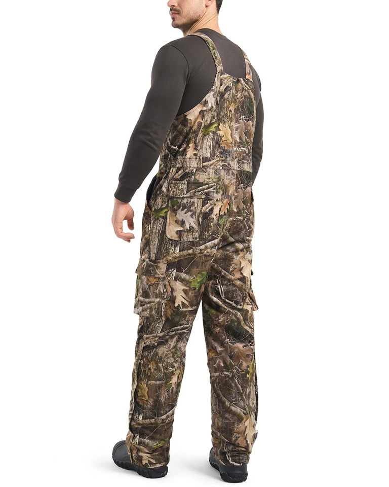 HISEA Men's Insulated Hunting Bib Overalls Camo Loose Fit Outdoor Utility Bibs - Image 3 of 4