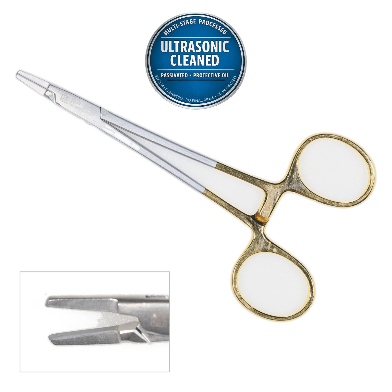 König MDS2422513 Ryder Micro Needle Holder, Smooth, TC, 131mm / 5-1/8in