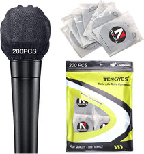 200 PCS 100 Pack Microphone Hygiene Covers Disposable Non-Woven Handheld Mic M