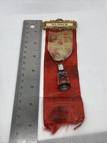 Washington Hose Co. NO. 1, 1909 ASSO’N OF EXEMPT FIREMEN MEMBERS RIBBON - Picture 7 of 8